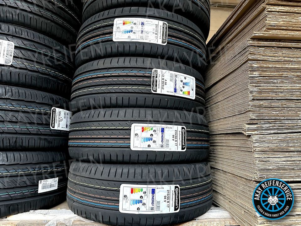 4x 215/55 R17 94V- CONTINENTAL ➡️ NEU SOMMERREIFEN REIFEN ECOCONTACT 6Q SOMMER ➡️ VW Passat Toyota Suzuki Subaru Hyundai Kia Nissan Mazda Mitsubishi Opel Nissan Honda Citroen Chevrolet Peugeot 17 Zoll in Melle