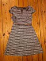 COMMA Damenkleid m.Gürtel + Braungrau /Weiß + Gepunktet + Gr. 36 Berlin - Tempelhof Vorschau