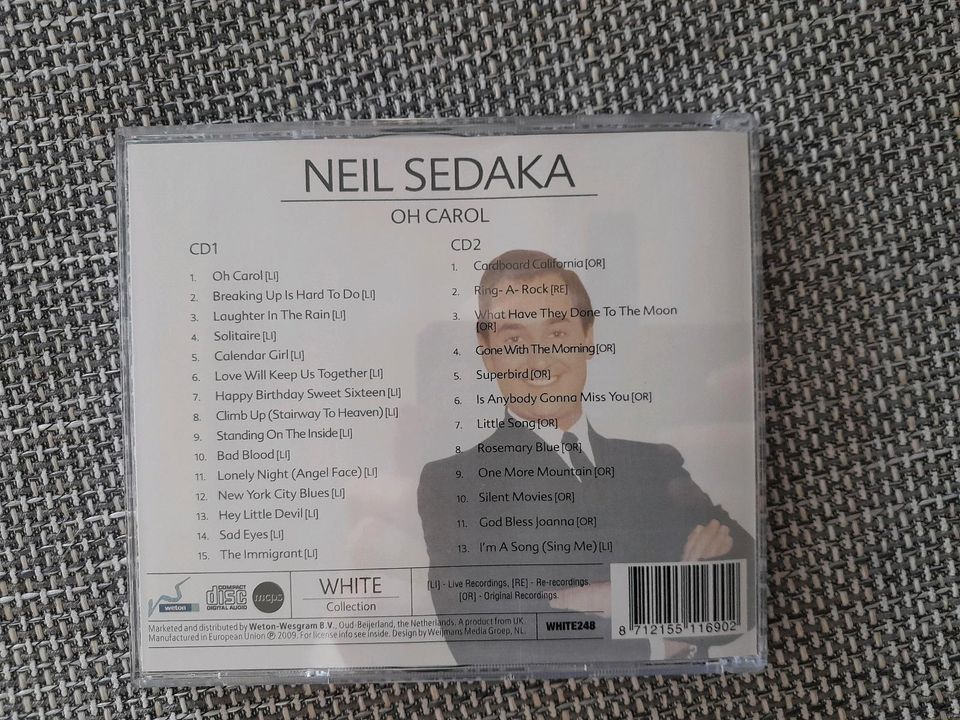 Doppel CD Neil Sedaka Oh Carol Top Zustand! in Landau a d Isar