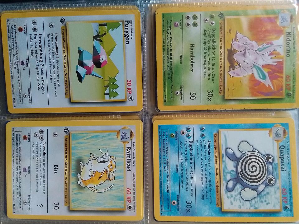 Pokemon Sammelkarten 1. Generation, 1.Edition von 1995/96/98 102 in Leverkusen