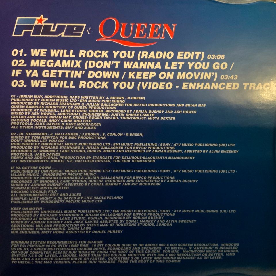 Five + Queen / we will rock you, Maxi CD in Freiburg im Breisgau