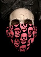 Halloween Stoffmaske NEU Maske rosa skull Totenkopf Baden-Württemberg - Edingen-Neckarhausen Vorschau