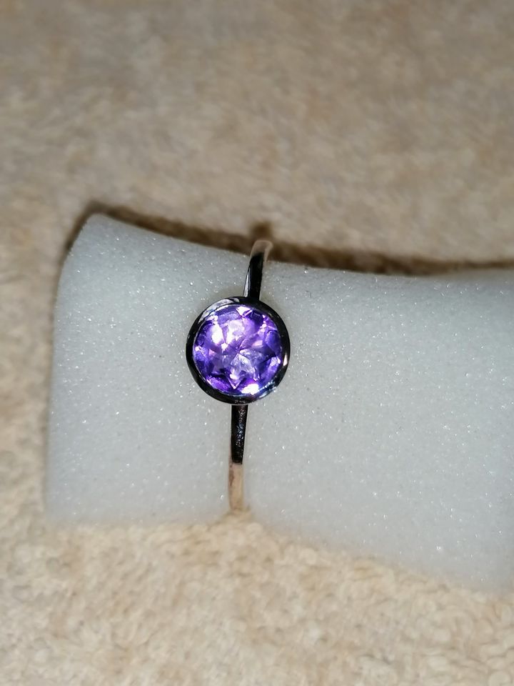 Afrikanischer Amethyst 925 SL Ring in Schwarzenbek