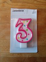 Zahlenkerze "3" pink Nordvorpommern - Landkreis - Barth Vorschau