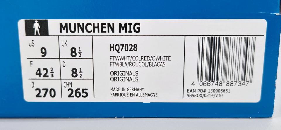 adidas München MIG Sneaker * Gr. 42 2/3 * FC Bayern * NEU HQ7028 in Kissing