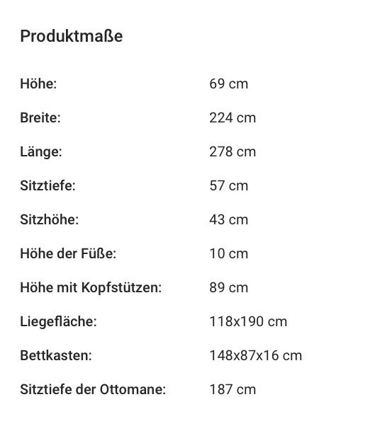 Ecksofa Kunstleder-Stoffkombi und Schlaffunktion in Reichenbach (Oberlausitz)