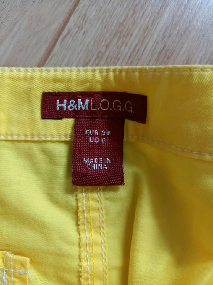 Gelber Mini-/Sommerrock von H&M in Gr. 38 in Steinhorst