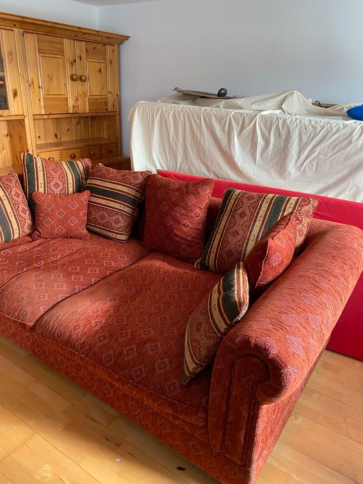 Großes Sofa - Stoff rot in Weinstadt