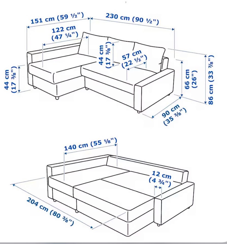 Couch / Schlafcouch in Anthrazit in Rotenhain