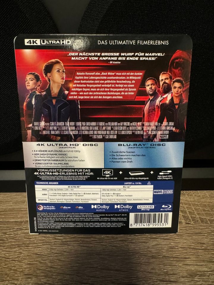 Marvel Black Widow 4K Ultra HD Blu Ray MCU Steelbook in Haltern am See