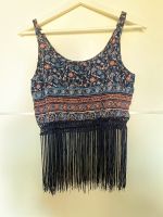 Stradivarius Sommer Boho Top kurz Hippie Fransen Niedersachsen - Wennigsen Vorschau