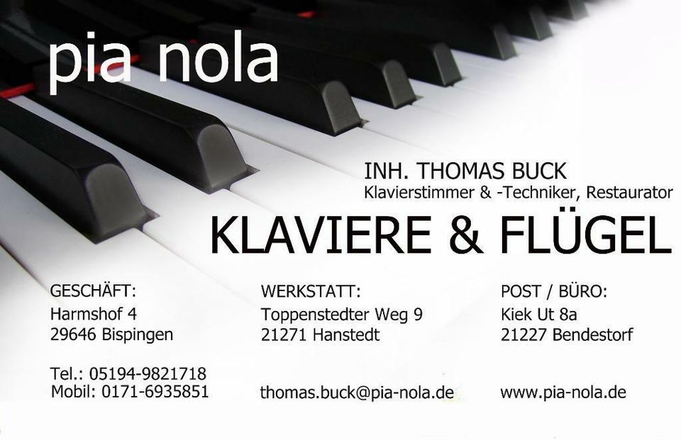 Konzertflügel-Bank FEURICH Klavierbank Schwarz Lammleder NEU in Bispingen