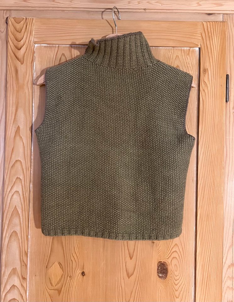 Pullunder ♥️ Wolle handmade Gr.S/M grün bio öko in Pfronten