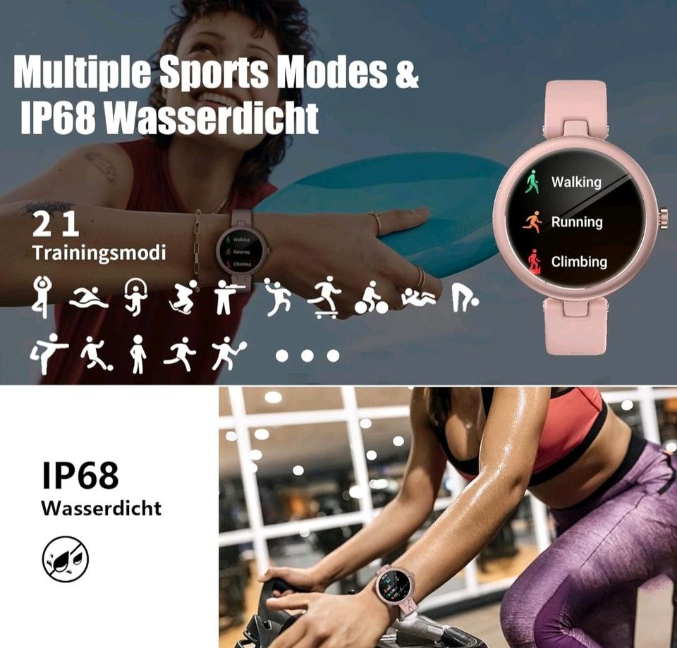 PASONOMI Smart Watch Damen, Fitness Tracker DIY 1.09" in Frankfurt am Main