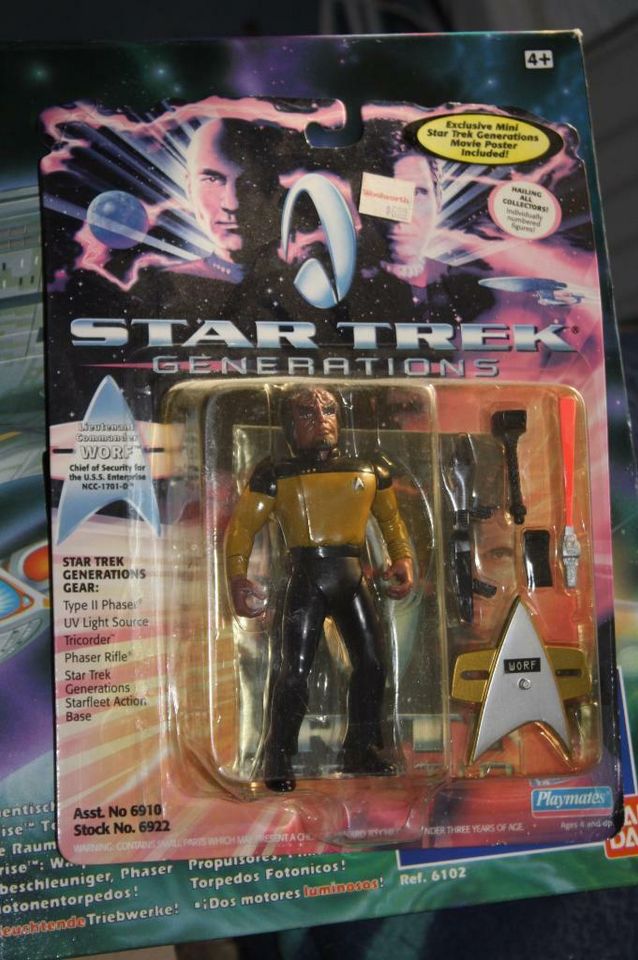 Playmates STAR TREK, TNG, Gen, DS9, Picard Riker Worf, neu OVP #2 in Hagen