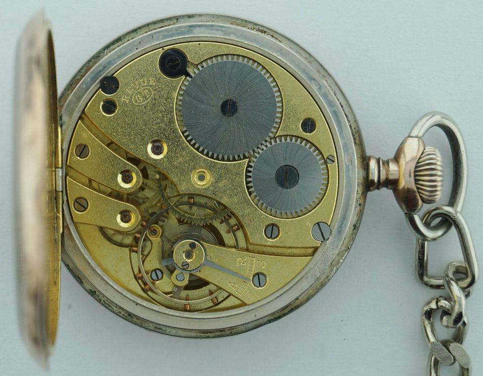 Taschenuhr Silber 800 mit Uhrkette, antik in Friedelsheim