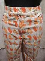 Damenhose weiß/orange floral Muster Gr.40 Hessen - Freigericht Vorschau