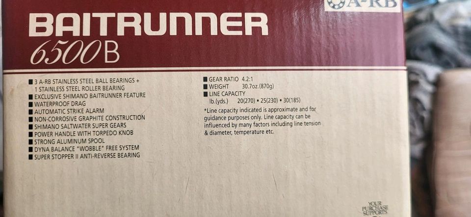 Shimano Baitrunner 6500B, Karton, Beschreibung nahezu neuwertig in Esslingen