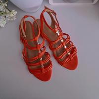 Damen ALDO Sandalen Schuhe Riemchen lachs koralle gold 40. West - Unterliederbach Vorschau