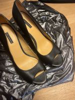 Schwarze Pumps Gr 38 Pieptoe Leder Absatzschuhe Bayern - Chieming Vorschau