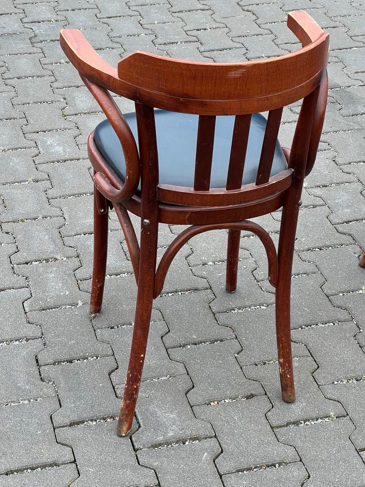Bistro Stühle 5 Stück Set Leder Holz Esszimmer in Lippstadt