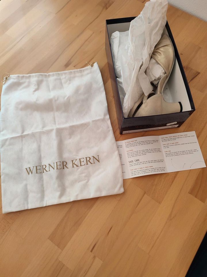 Werner Kern Tanzschuhe Ruth 60 Samtziege Perle Nude Größe 6 1/2 in Regensburg