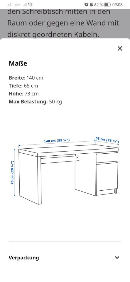 Bis 28.05!!! Malm Schreibtisch weiss Ikea in Neunkirchen-Seelscheid