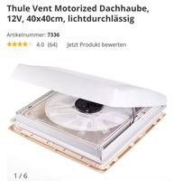 Thule Dachhaube Ventilator 12 V 40 x 40 cm lichtdurchlässig Baden-Württemberg - Laupheim Vorschau