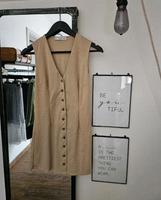Minikleid | Mango | XS 34 | mit Knopfleiste beige weicher Stoff Baden-Württemberg - Keltern Vorschau