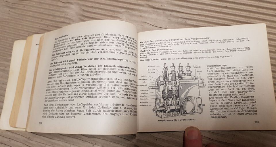 Kraftfahrt Lehrbuch 1958 Fahrschule 50er Jahre antik in Zeven