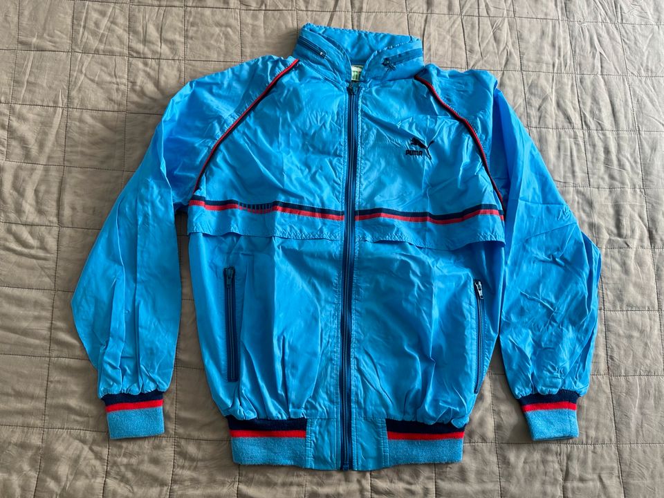 Puma Vintage Windbreaker Jacke Gr S Blau Made in Portugal in München