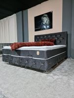 Boxspringbett 180x200 Samt Stoff Anthrazit Bettkasten Matratze H4 Nordrhein-Westfalen - Oberhausen Vorschau