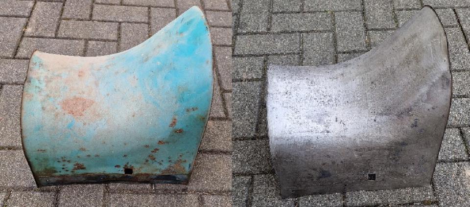 Laserreinigung Graffiti / Farbe entfernen von Fassade Beton Rost in Olbernhau