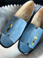 Damen Sandalen mit Ansatz Blumen blau Baden-Württemberg - Schwäbisch Gmünd Vorschau