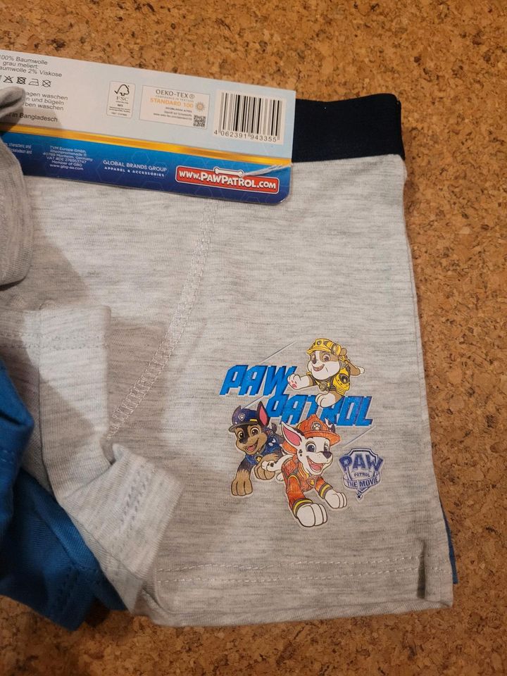 2 Boxershort Unterhosen Unterwäsche Paw Patrol 122 128 in Freiburg im Breisgau