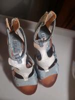Mjus Leder Sandalen 41 Silber demin Nordrhein-Westfalen - Dinslaken Vorschau