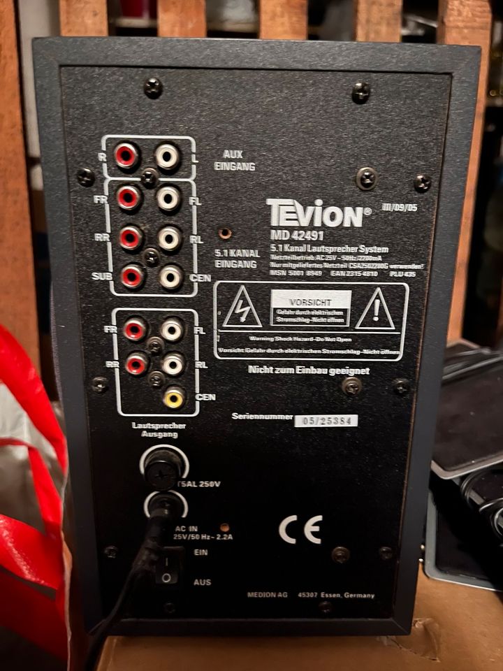 Tevion MD 42491 Anlage mit 3 Boxen 5.1 Lautsprecher System in Nürnberg (Mittelfr)