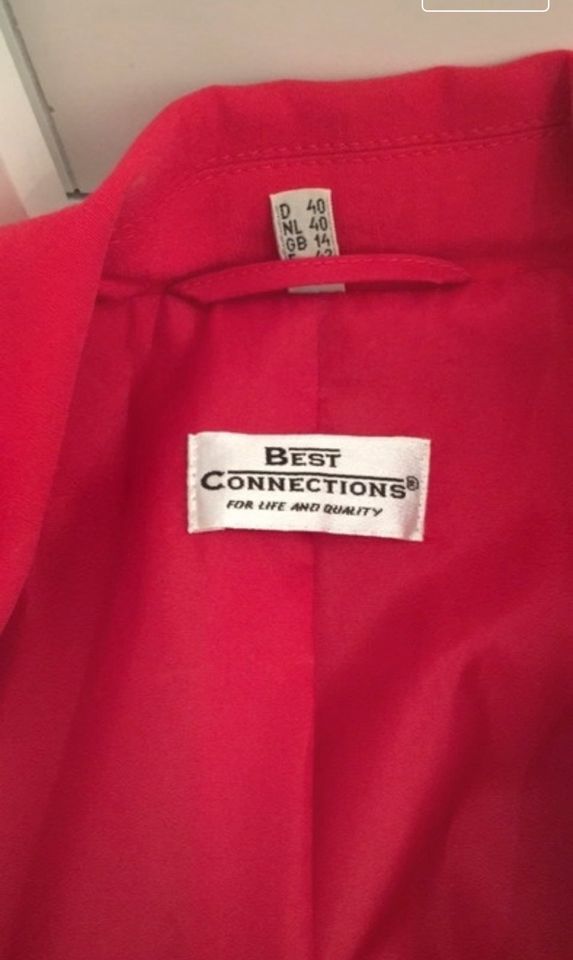 Roter Blazer von Best Connections Gr.40 in Pinneberg