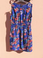 blaues Sommerkleid mit Blumen-Muster Deggendorf - Deggenau Vorschau