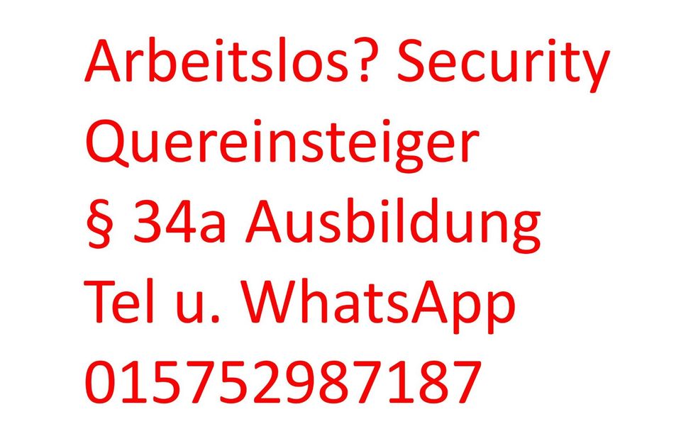 Sicherheitsmitarbeiter/Security QUEREINSTEIGER in Bad Nauheim in Bad Nauheim