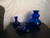 2 Deko Vasen / blau / Glas / 1 Schale Sachsen-Anhalt - Magdeburg Vorschau