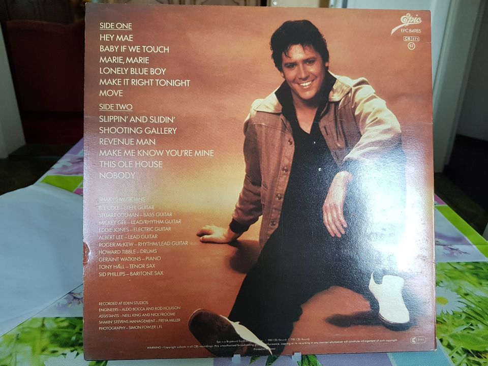 Original Shakin´ Stevens signierte Vinyl LP ( Autogramm ) 1981 in Coburg