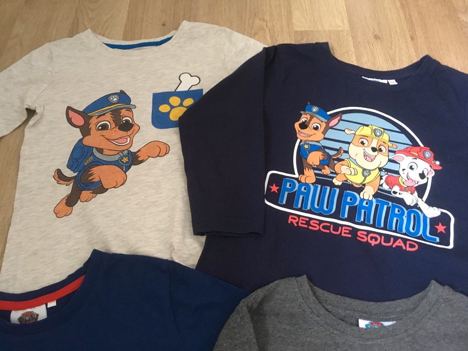 6 Langarmshirts Motiv Paw Patrol. 3 x Gr 122 und 3 x Gr 128. in Büdingen