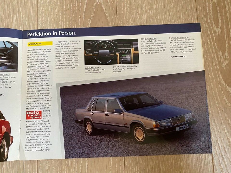 Volvo Broschüre Prospekt Volvo-Premieren 1988 in Petershagen