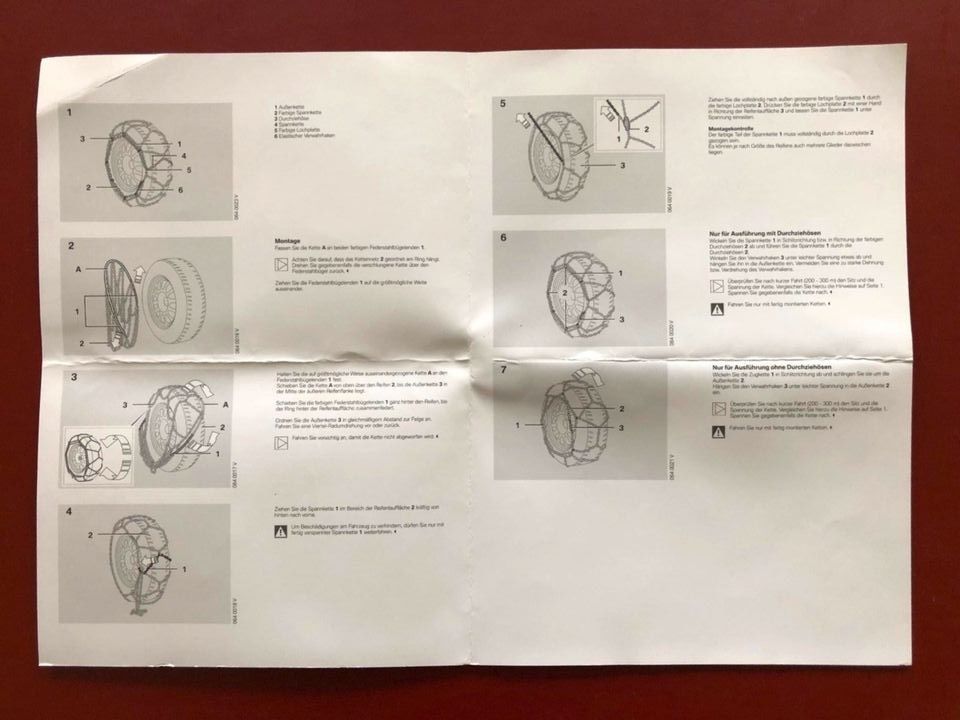 Schneeketten, 1 Paar, Original BMW, neuwertig, z.B. für BMW 3er in Stuttgart