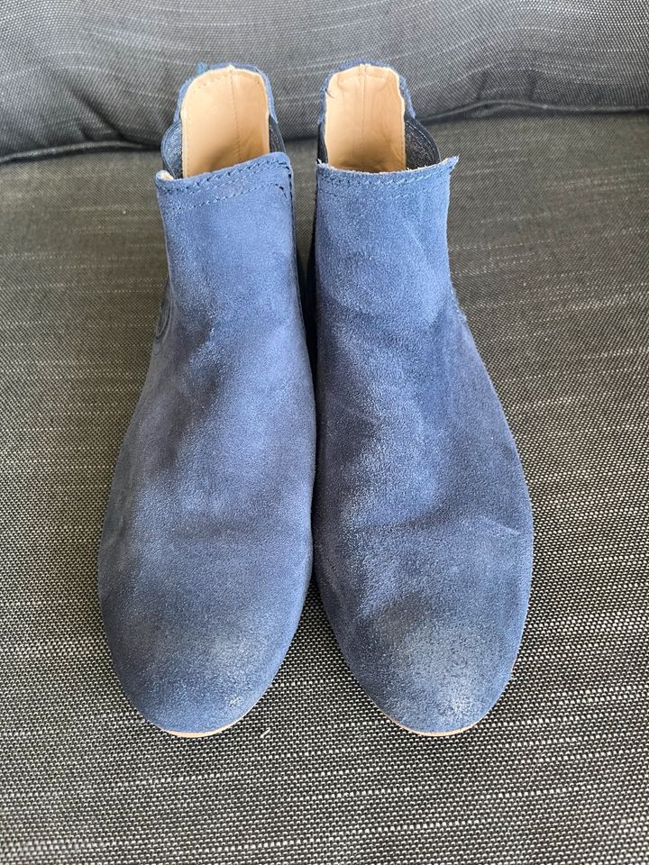 Tommy Hilfiger Denim blau Stiefelette Boots 40 Wildleder in Idar-Oberstein