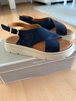 Tamaris Damen Sandalen Echtleder Gr.38 navy Frankfurt am Main - Praunheim Vorschau