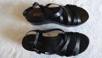 Damenplateausandalen ECCO aus Leder, schwarz, Gr. 39 Hessen - Offenbach Vorschau