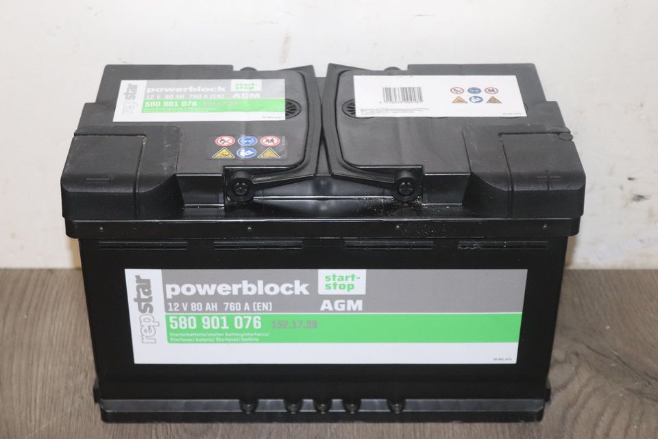 Repstar Powerblock Ultra 80ah 760a AGM Starterbatterie Start- St in Eitorf