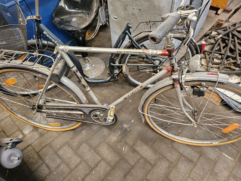 Alte Fahrräder und Motorroller in Syke